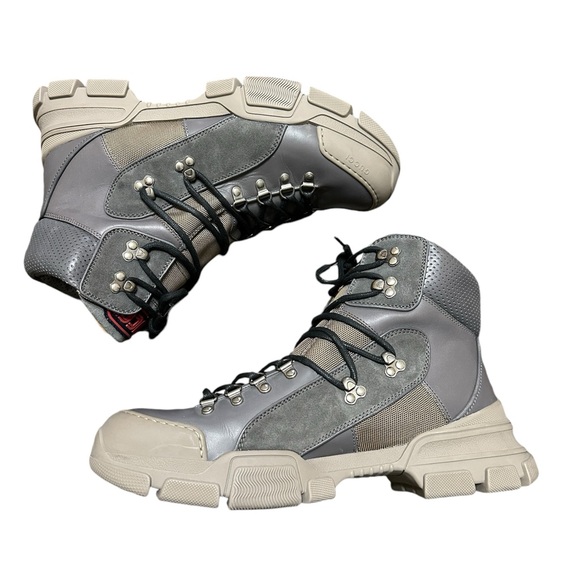 GUCCI FLASHTREK BOOTS, Graphite Style 521679, MEN’s 12.5 - Picture 1 of 14